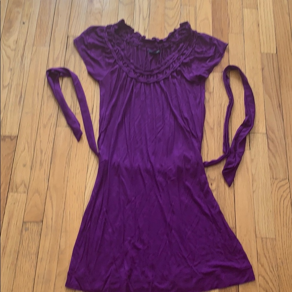 Banana Republic purple wrap dress